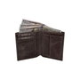 Zoozie Bags Cartera para Hombre en Piel Auténtica Gris